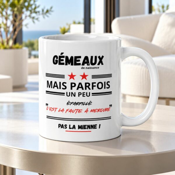 Mug GÉMEAUX Humour | Éparpillé ? C’est la faute à Mercure !