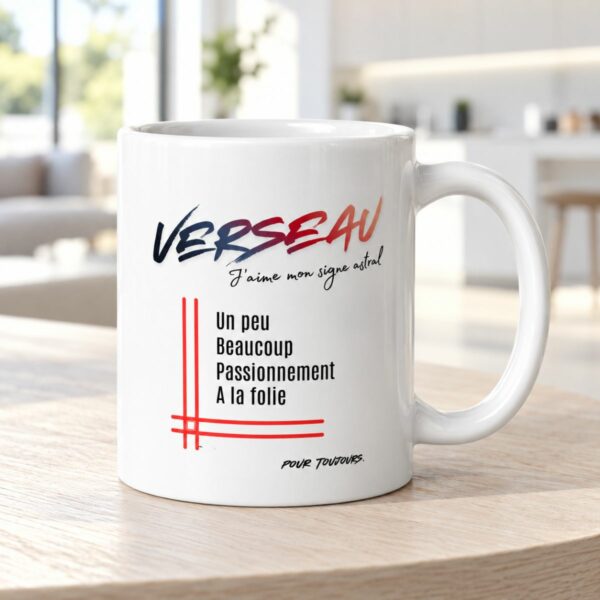 Mug pour homme Verseau | « Un peu, Beaucoup, Passionnément, À la folie » – Cadeau Tendance Astro