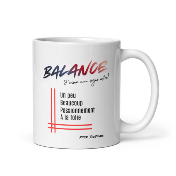 Accueil Mug pour homme Balance | « Un peu, Beaucoup, Passionnément, À la folie » – Cadeau Tendance Astro