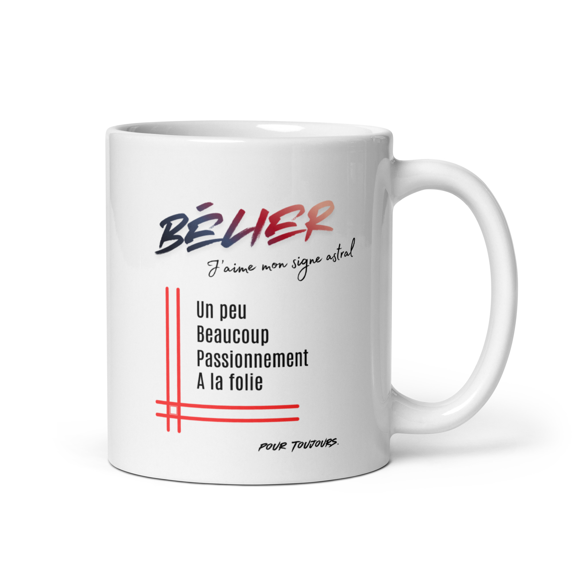 Mug pour homme Bélier | "Un peu, Beaucoup, Passionnément, À la folie" - Cadeau Tendance Astro Mug pour homme belier Un peu Beaucoup Passionnement A la folie Cadeau Tendance Astro whizaloo 1
