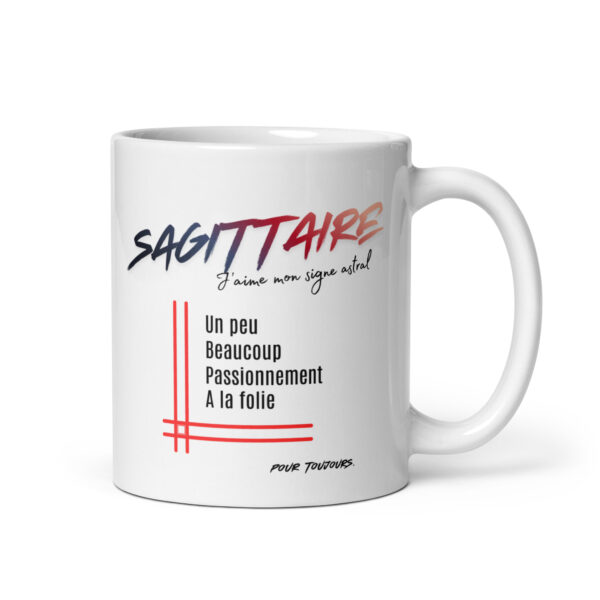 Mug pour homme Sagittaire | « Un peu, Beaucoup, Passionnément, À la folie » – Cadeau Tendance Astro
