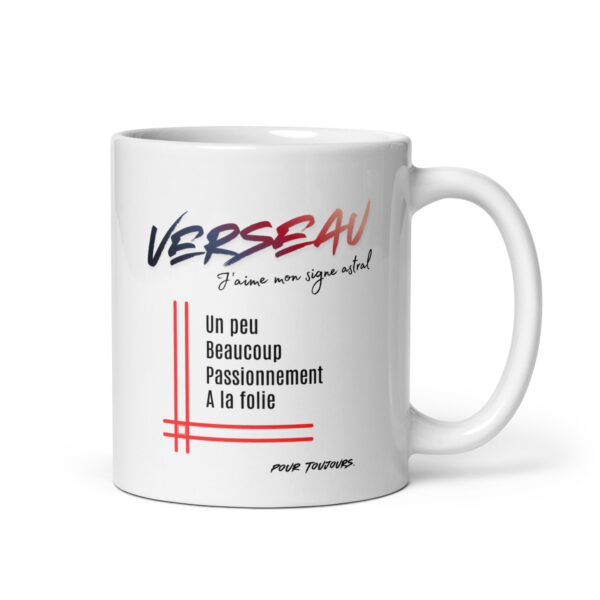 Mug pour homme Verseau | « Un peu, Beaucoup, Passionnément, À la folie » – Cadeau Tendance Astro