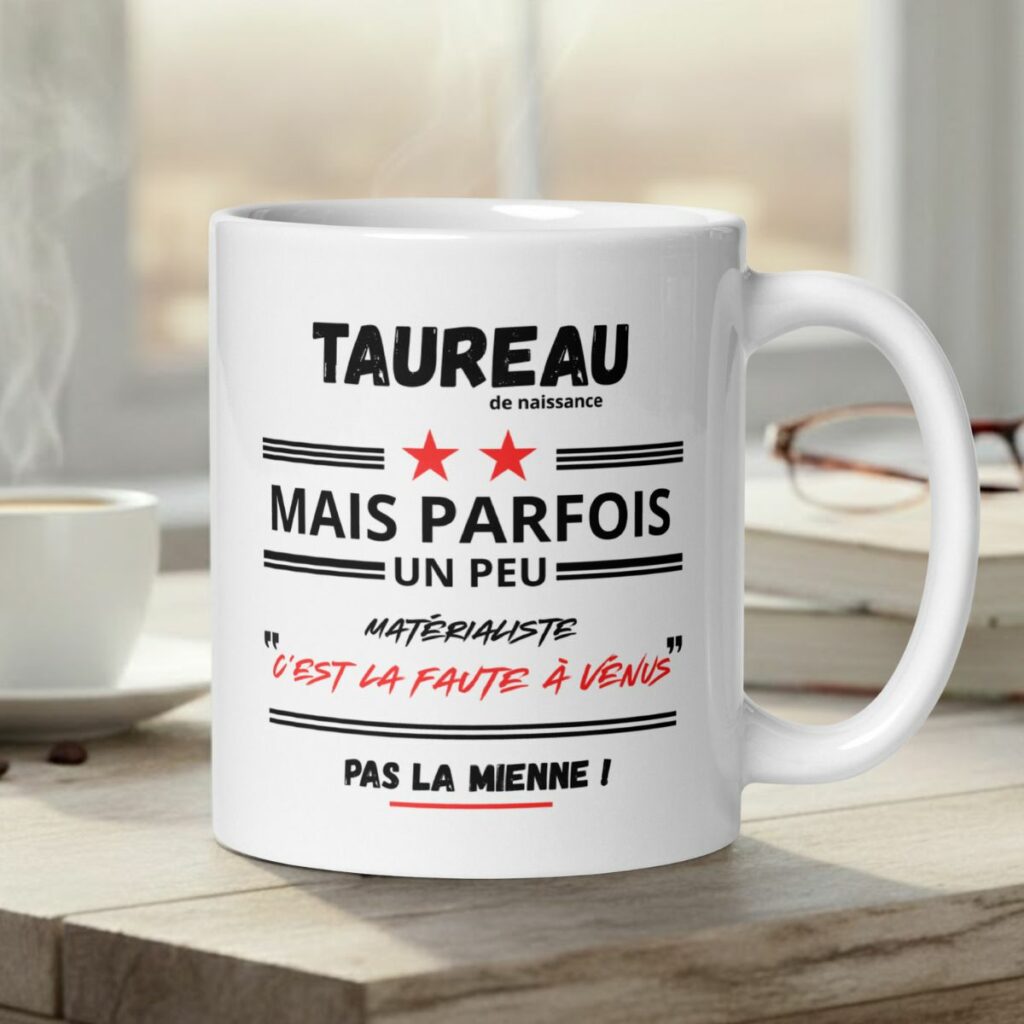 Quel cadeau original offrir à un Taureau ? (Idées Shopping) Mug taureau Humour Cest la faute a Mercure whizaloo 25012026