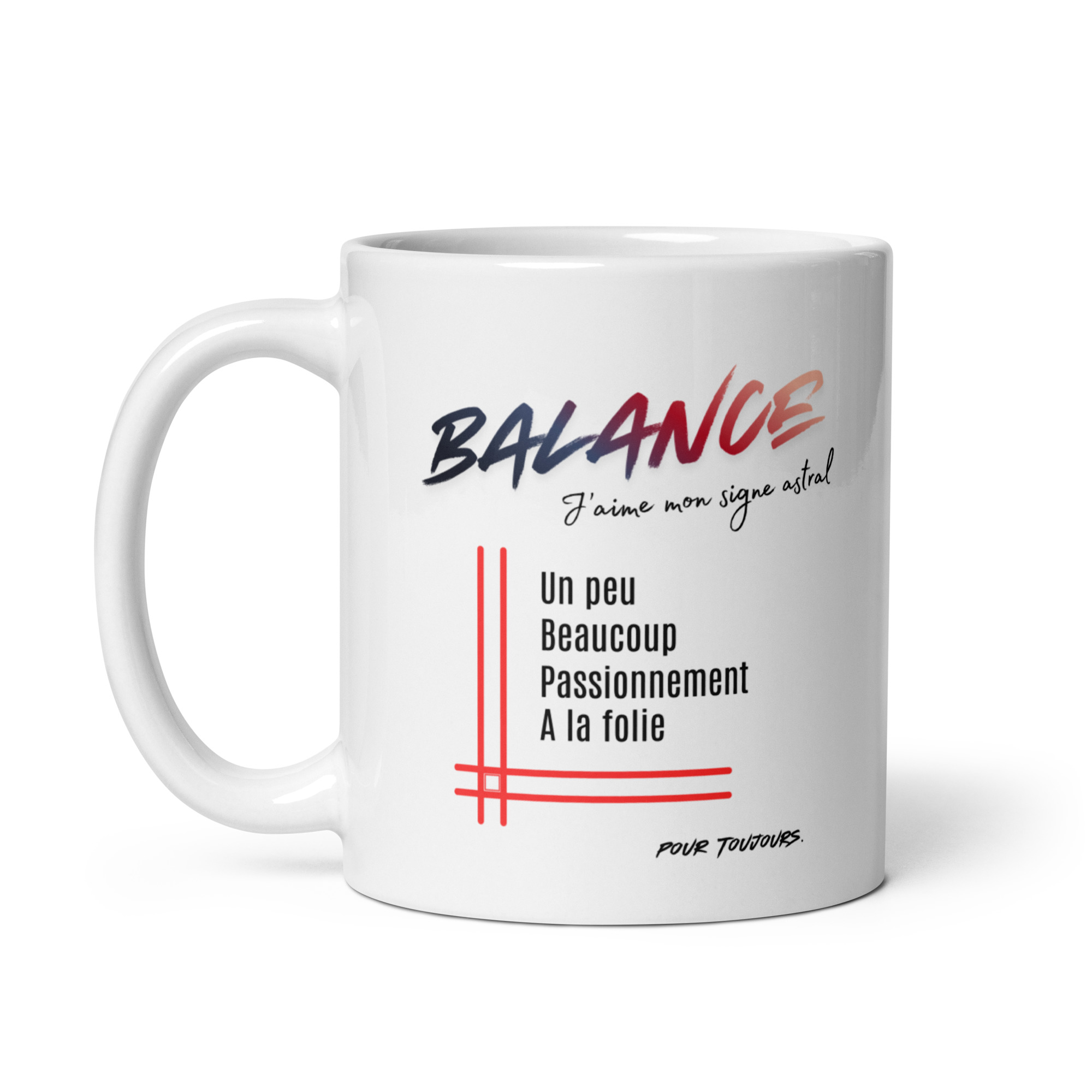 Mug pour homme Balance | "Un peu, Beaucoup, Passionnément, À la folie" - Cadeau Tendance Astro Mug pour homme Balance | "Un peu, Beaucoup, Passionnément, À la folie" - Cadeau Tendance Astro – Image 2