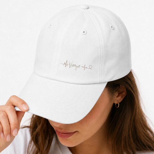 Casquette Signe Vierge – Cadeau Femme, Fille & Ado – Motif Battement de Cœur Doré