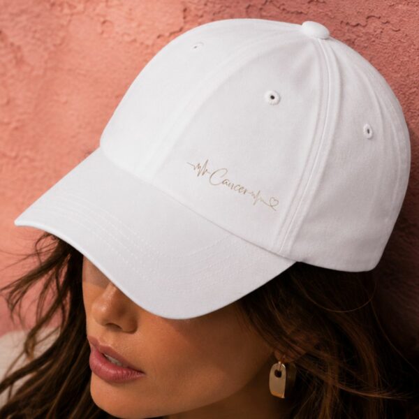 Casquette Signe Cancer – Cadeau Femme, Fille & Ado – Motif Battement de Cœur Doré