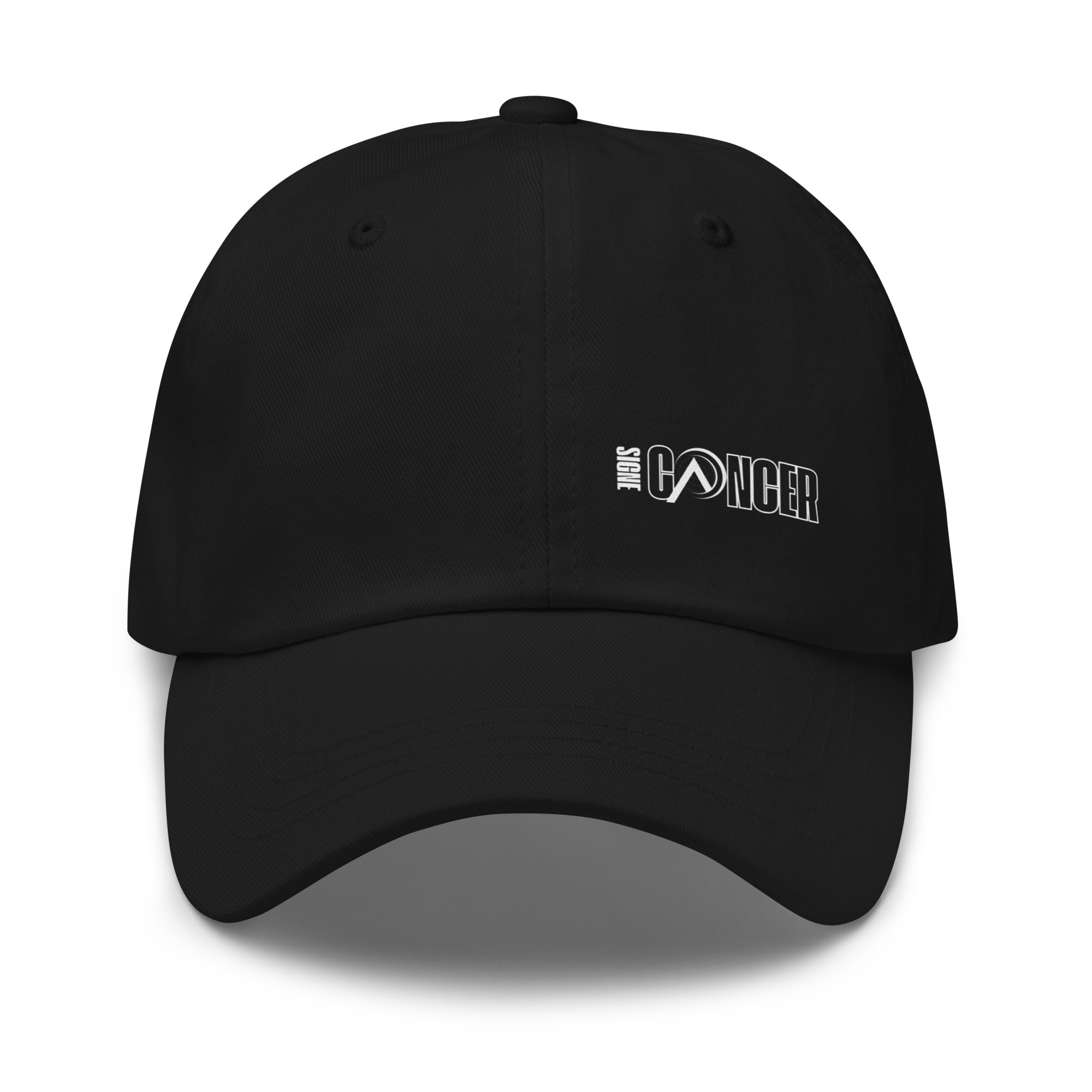 Casquette noire Astrologie Signe cancer Minimaliste Blanc whizaloo