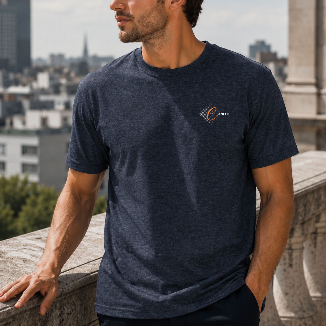 T-Shirt Homme Cancer - Signe du zodiaque imprimé sur la poitrine T-Shirt Homme Cancer - Signe du zodiaque imprimé sur la poitrine – Image 3