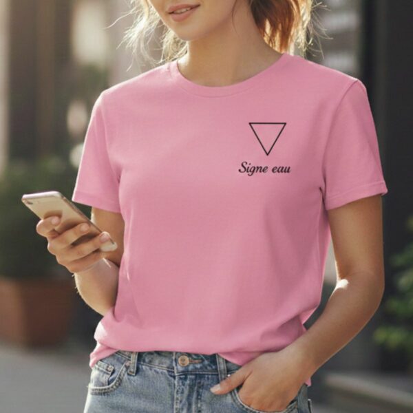 T-Shirt Femme Signe Eau | Élément du Zodiaque | Triangle Inversé