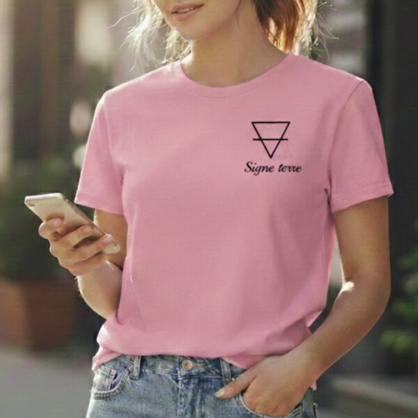 T-Shirt Femme Signe Terre | Élément du Zodiaque | Triangle Inversé