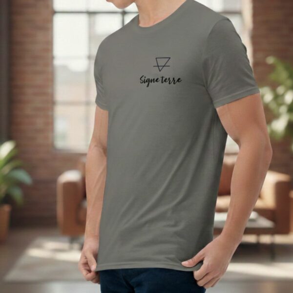 T-Shirt Homme Signe Terre | Élément du Zodiaque | Triangle Inversé