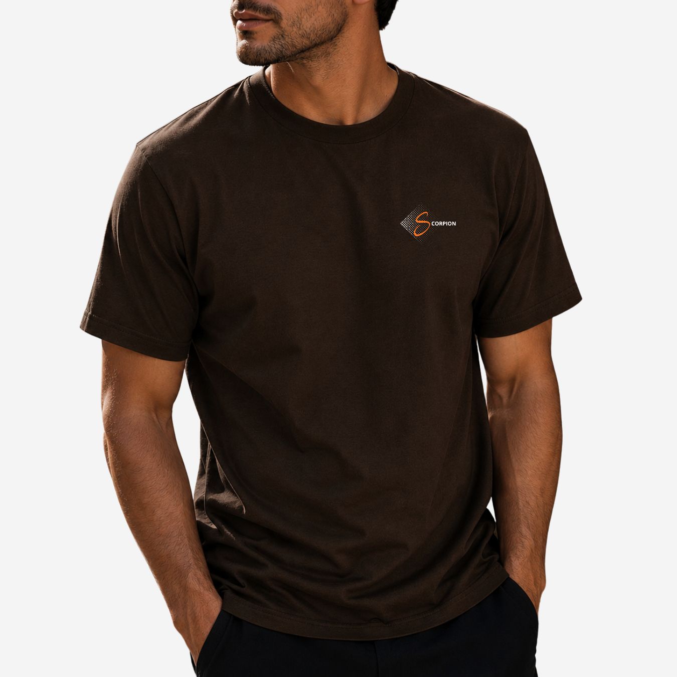 T-Shirt Homme Scorpion - Signe du zodiaque imprimé sur la poitrine T-Shirt Homme Scorpion - Signe du zodiaque imprimé sur la poitrine