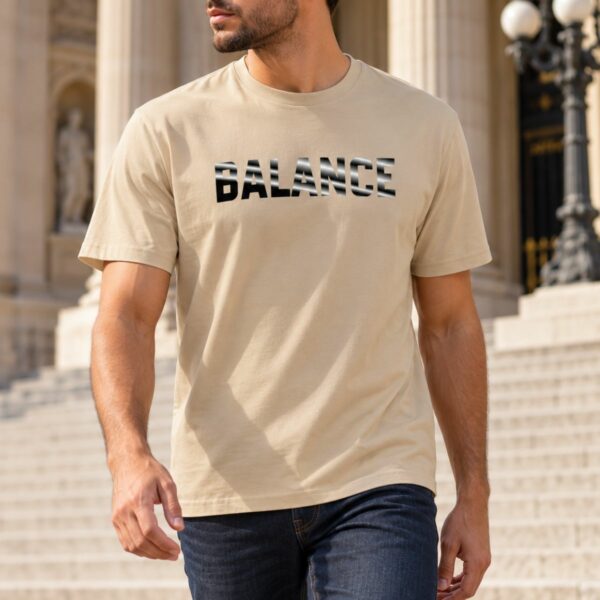 T-shirt Homme Signe Astrologique Balance – Typographie Striée