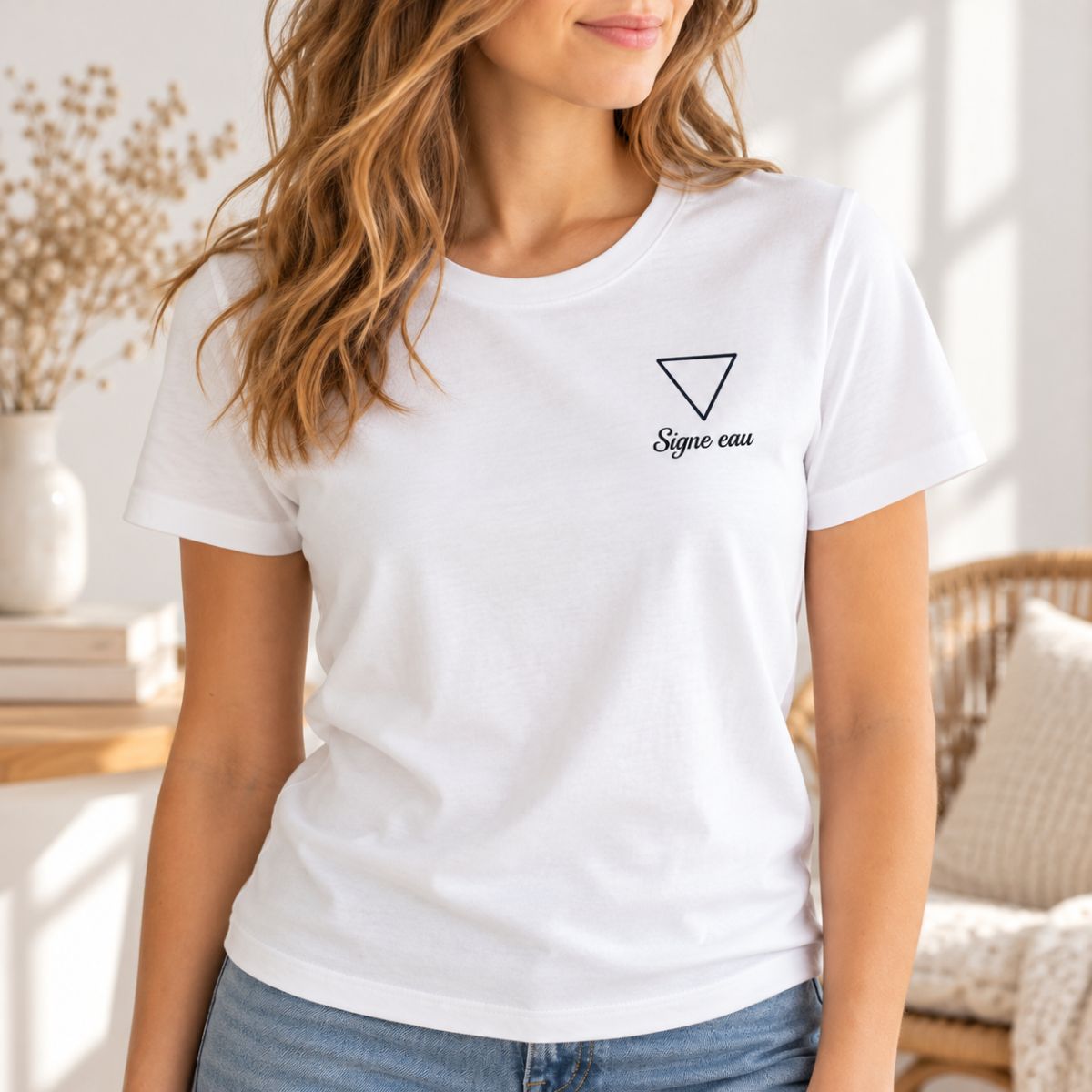 T-Shirt Femme Signe Eau - Élément du Zodiaque - Triangle Inversé T-Shirt Femme Signe Eau - Élément du Zodiaque - Triangle Inversé – Image 2