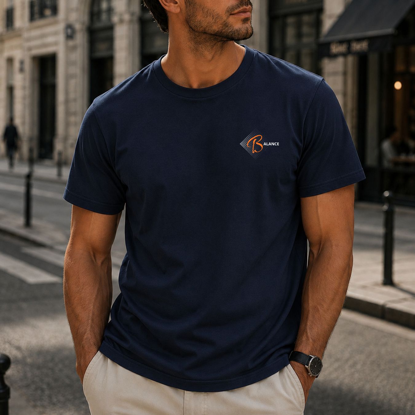 T-Shirt Homme Balance - Signe du zodiaque imprimé sur la poitrine T-Shirt Homme Balance - Signe du zodiaque imprimé sur la poitrine – Image 3