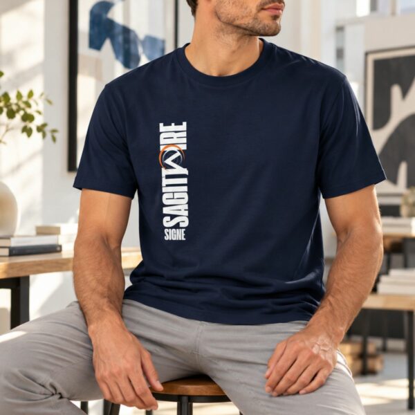 T-shirt signe du zodiaque Sagittaire – Imprimé Vertical Graphique