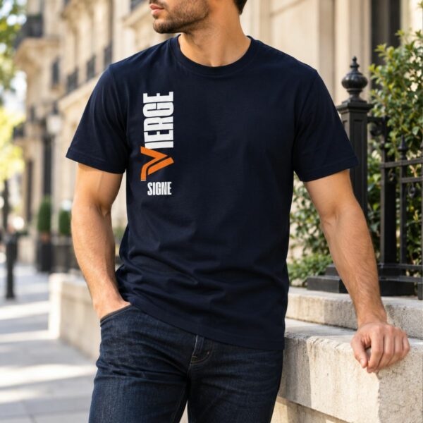 T-shirt signe du zodiaque Vierge – Imprimé Vertical Graphique