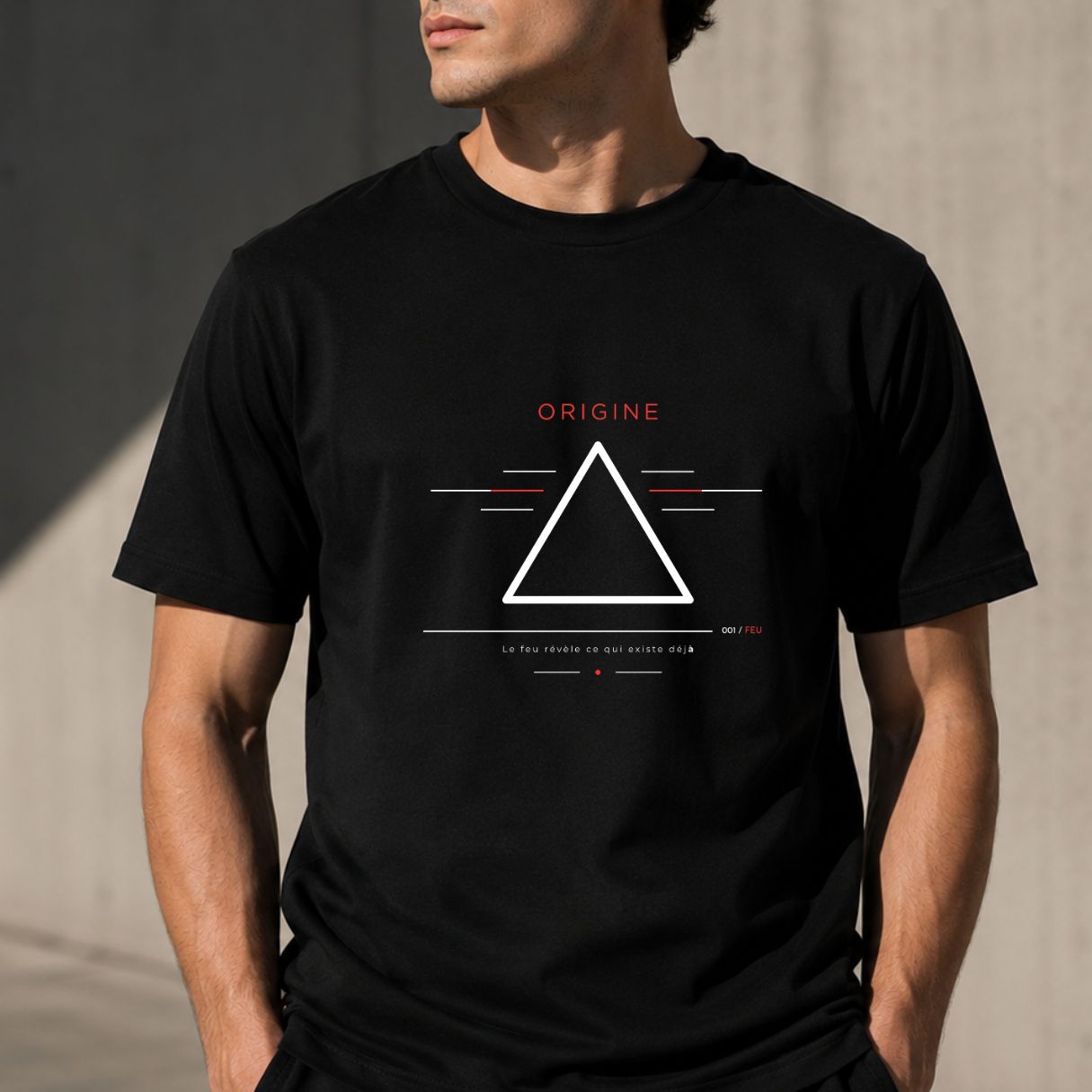 T-Shirt Homme Symbole Élémentaire FEU - Symbole Ésotérique T-Shirt Homme Symbole Élémentaire FEU - Symbole Ésotérique