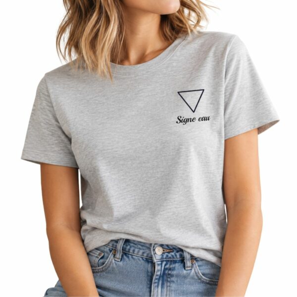 T-Shirt Femme Signe Eau – Élément du Zodiaque – Triangle Inversé