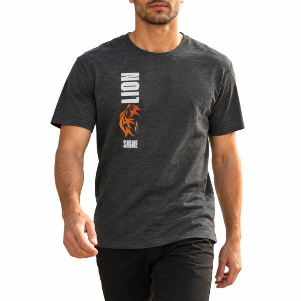 T-shirt signe du zodiaque Lion – Imprimé Vertical Graphique