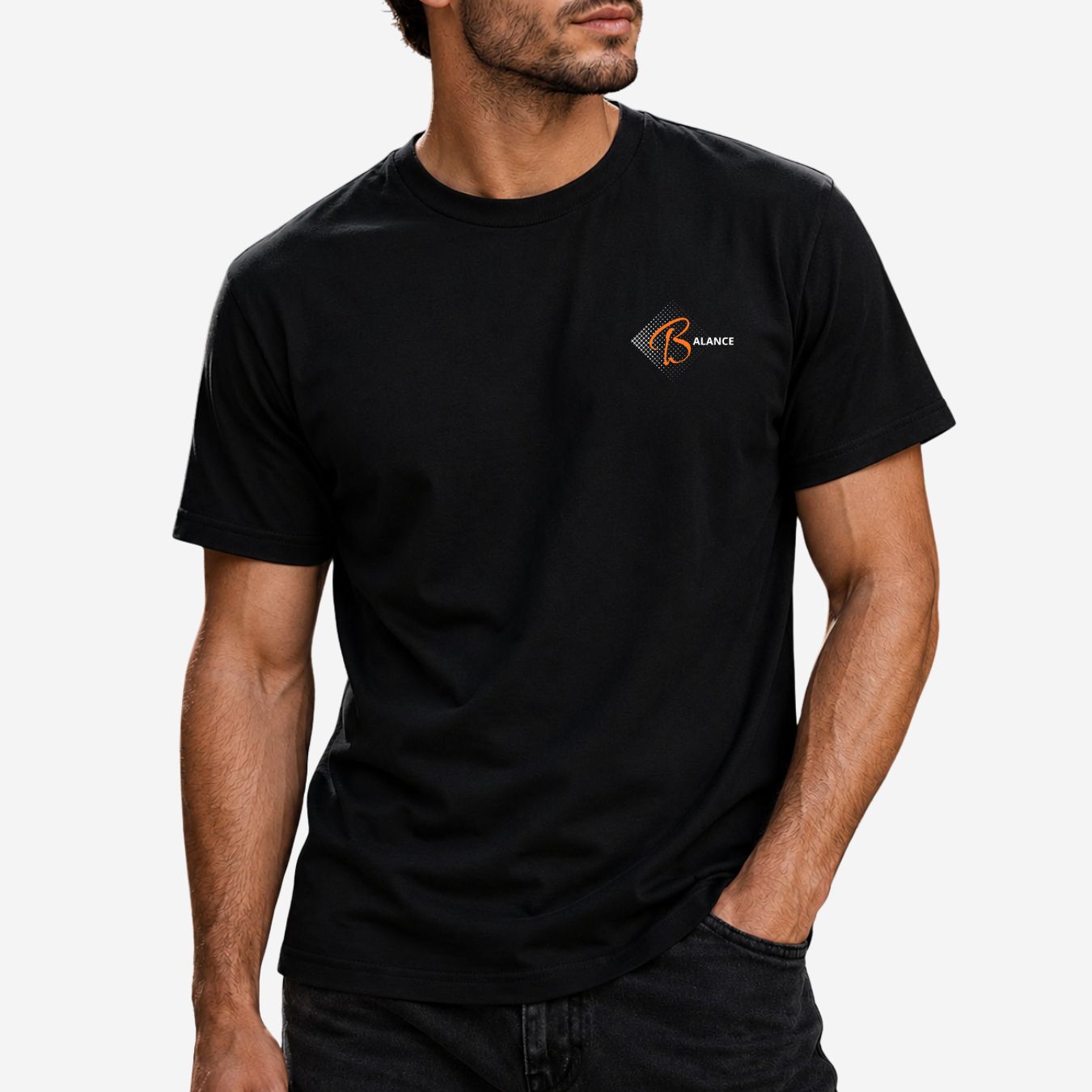 T-Shirt Homme Balance - Signe du zodiaque imprimé sur la poitrine T-Shirt Homme Balance - Signe du zodiaque imprimé sur la poitrine – Image 2