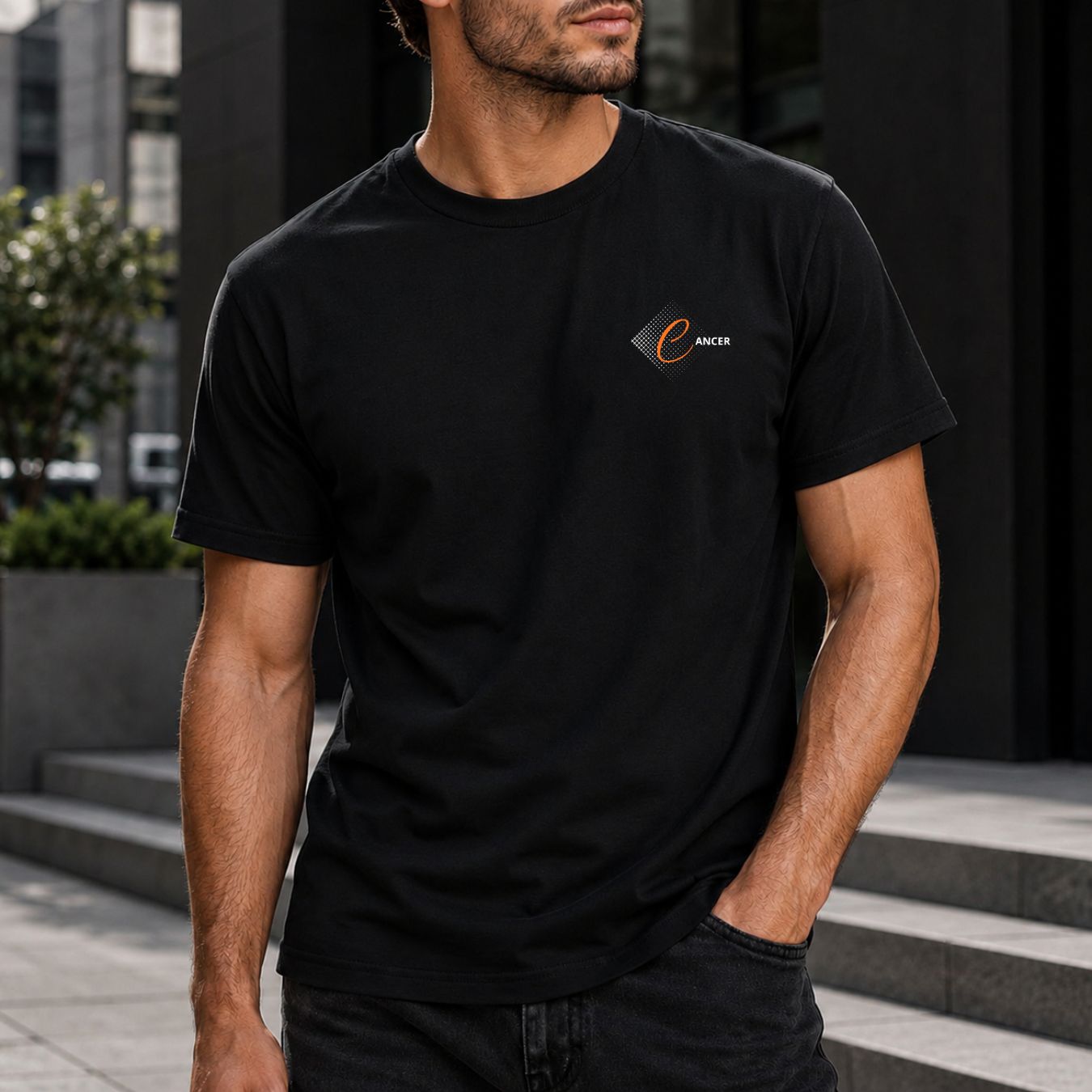 T-Shirt Homme Cancer - Signe du zodiaque imprimé sur la poitrine T-Shirt Homme Cancer - Signe du zodiaque imprimé sur la poitrine – Image 5