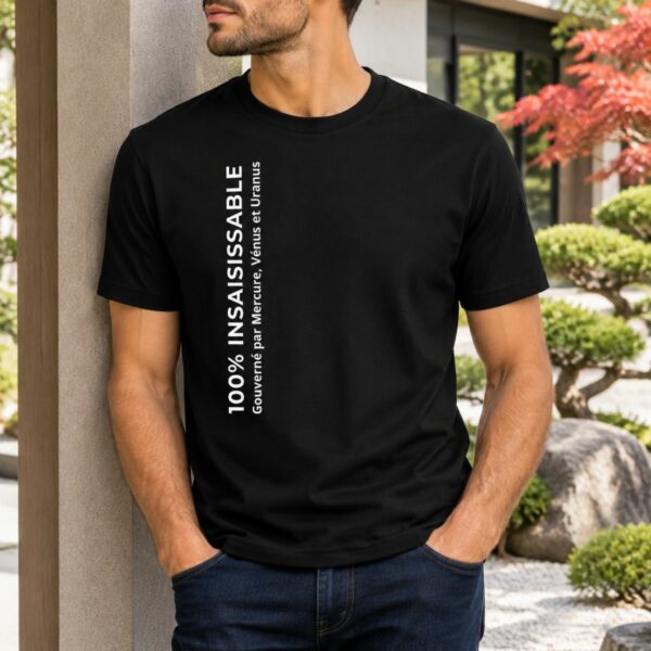 T-shirt Homme Triplicité d’Air « 100% Insaisissable – Gouverné par Mercure, Vénus et Uranus »