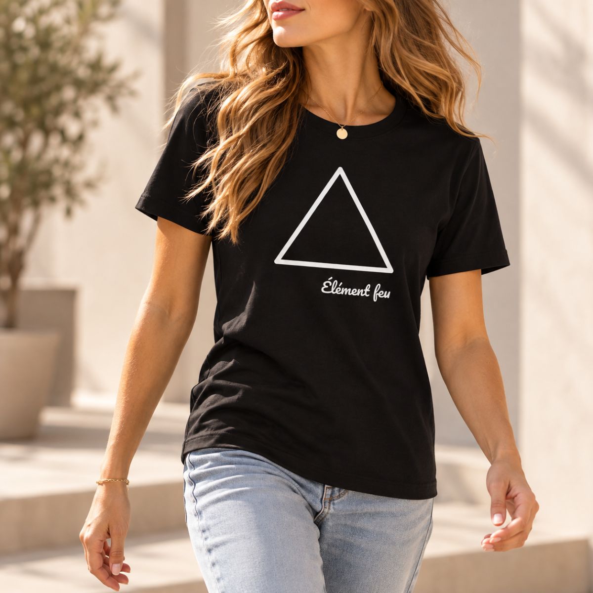 T-Shirt Femme Symbole Élémentaire FEU - Symbole ésotérique grand format T-Shirt Femme Symbole Élémentaire FEU - Symbole ésotérique grand format – Image 4