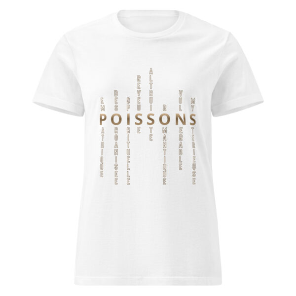 T-shirt Femme signe astrologique Poissons | Personnalité mots-croisés