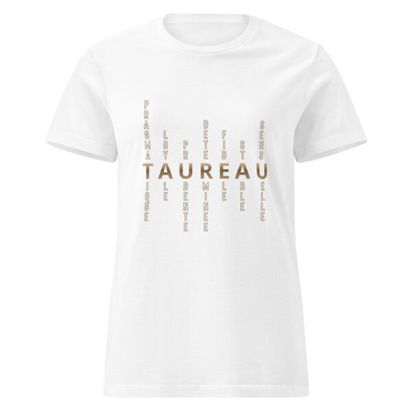 T-shirt Femme signe astrologique Taureau | Personnalité mots-croisés