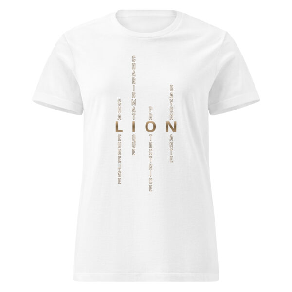 T-shirt Femme signe astrologique Lion | Personnalité mots-croisés