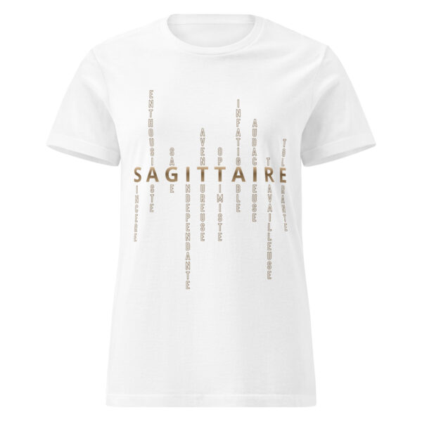 Accueil T-shirt Femme signe astrologique Sagittaire | Personnalité mots-croisés