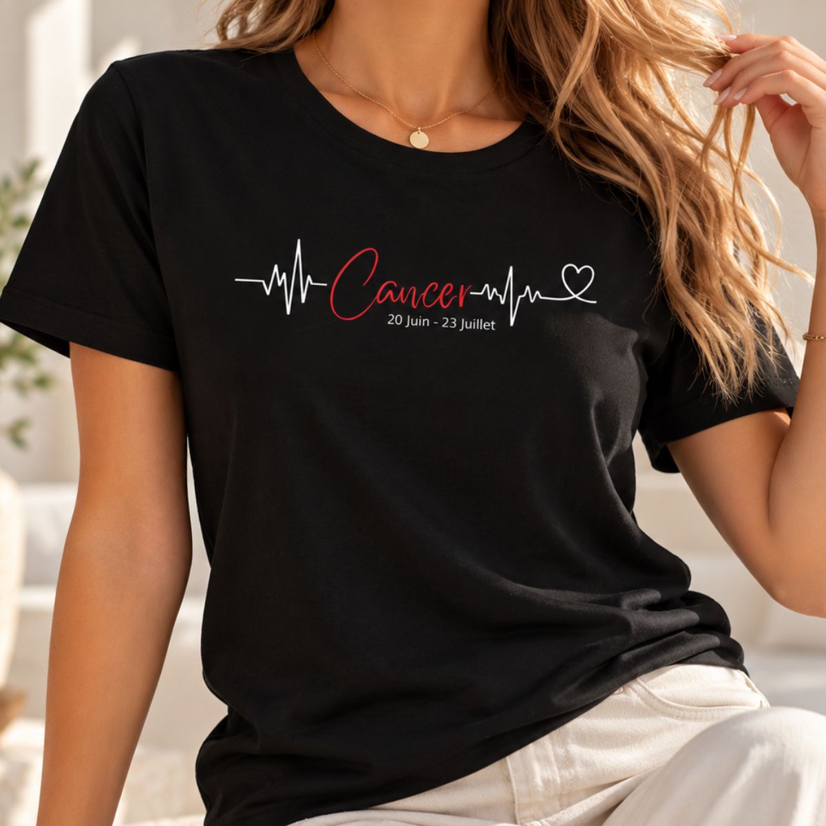 T-shirt Heartbeat – La pièce Astro Pulse du signe Cancer T-shirt Heartbeat – La pièce Astro Pulse du signe Cancer