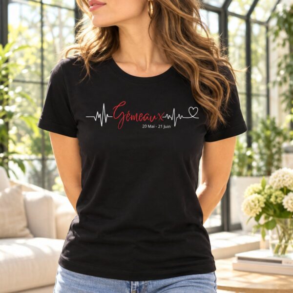 T-shirt Heartbeat – La pièce Astro Pulse du signe Gémeaux