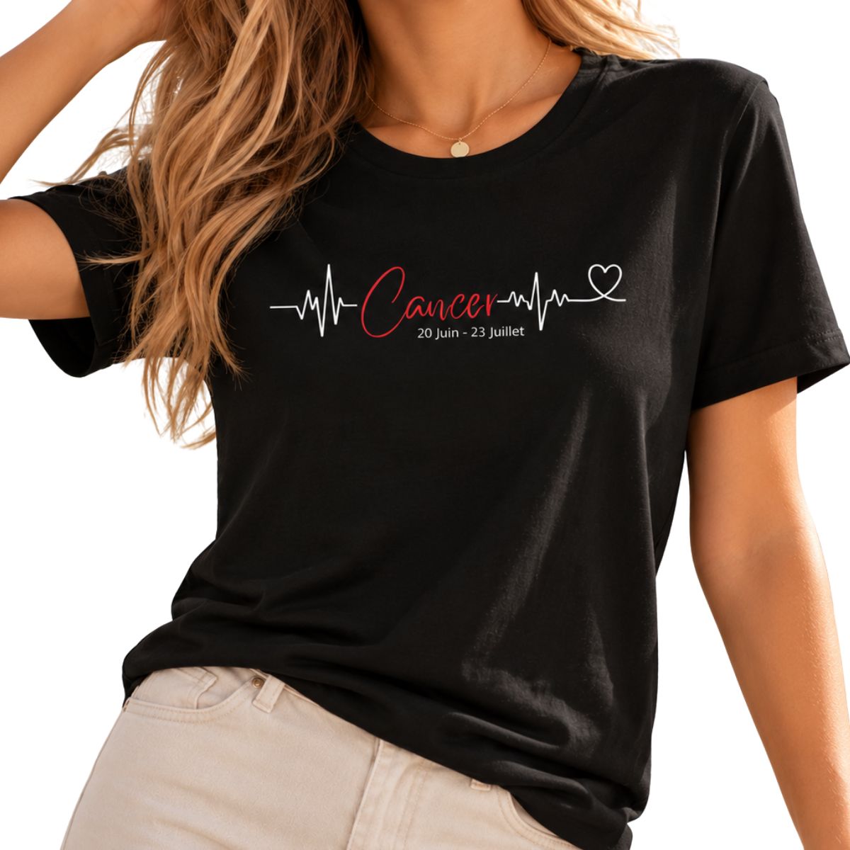 T-shirt Heartbeat – La pièce Astro Pulse du signe Cancer T-shirt Heartbeat – La pièce Astro Pulse du signe Cancer – Image 2