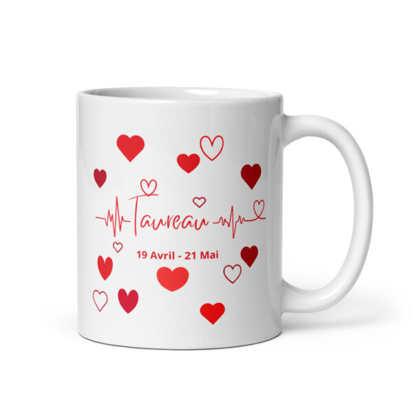Mug Cœurs ❤️ | Idée Cadeau Romantique pour sa Chérie du signe astrologique Taureau