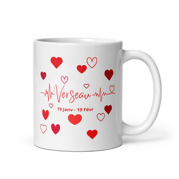 Accueil Mug Cœurs ❤️ | Idée Cadeau Romantique pour sa Chérie du signe astrologique Verseau