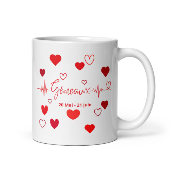 Mug Cœurs ❤️ | Idée Cadeau Romantique pour sa Chérie du signe astrologique Gémeaux