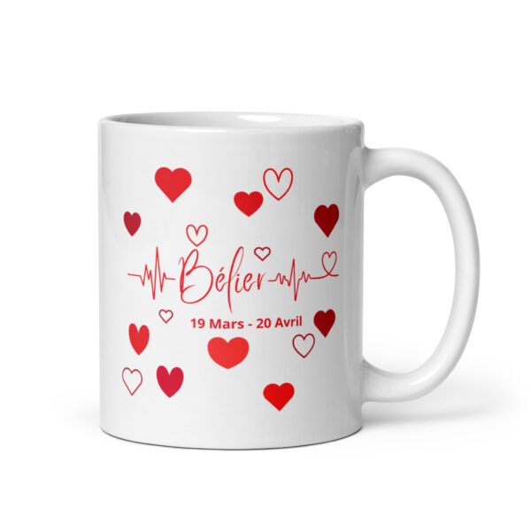 Mug Cœurs ❤️ | Idée Cadeau Romantique pour sa Chérie du signe astrologique Bélier