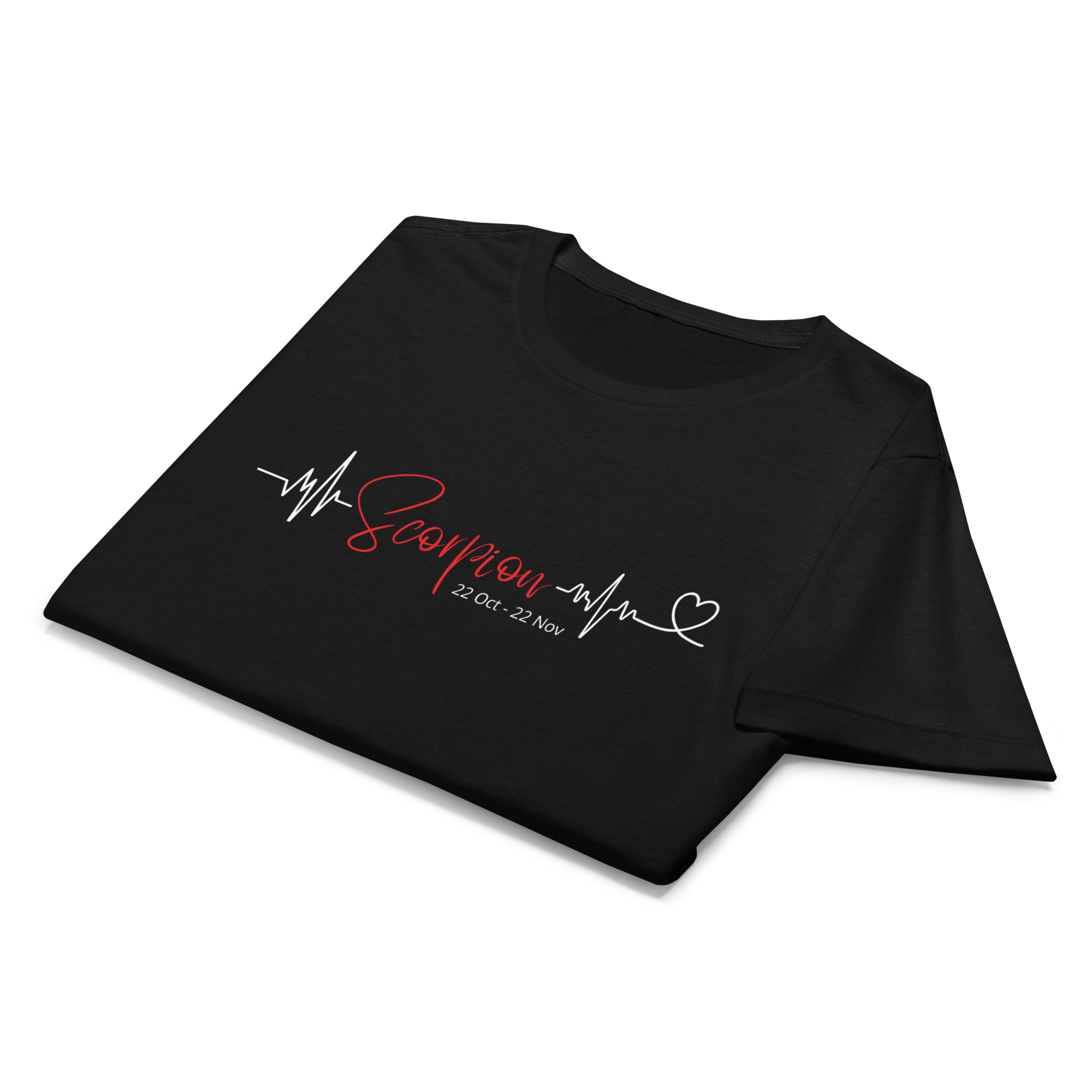 T-shirt Femme Signe Astral Scorpion | Pulsation Cœur Rouge et Blanc T-shirt Femme Signe Astral Scorpion | Pulsation Cœur Rouge et Blanc – Image 3