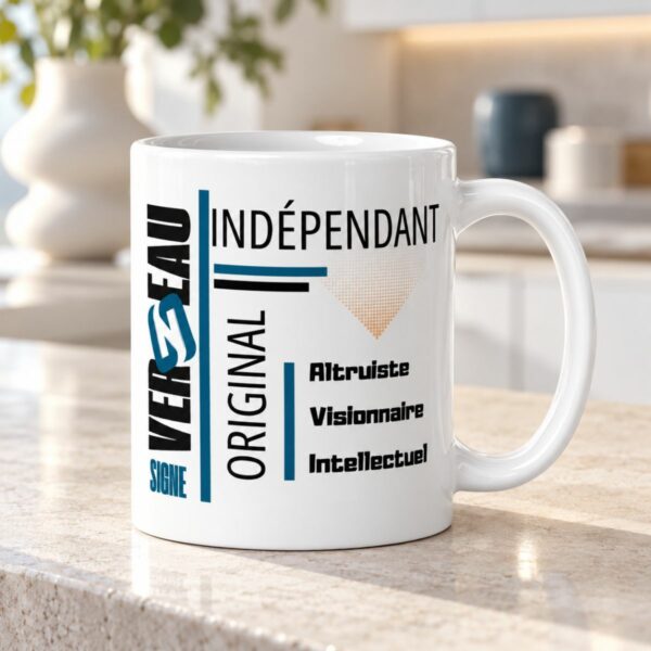 Mug Homme Cadeau Signe Astrologique Verseau | Indépendant, Original & Altruiste