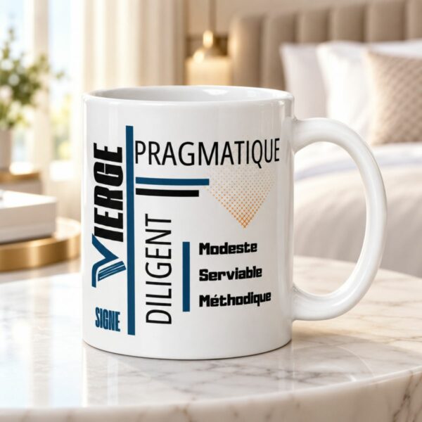 Mug Homme Cadeau Signe Astrologique Vierge | Pragmatique, Diligent & Modeste