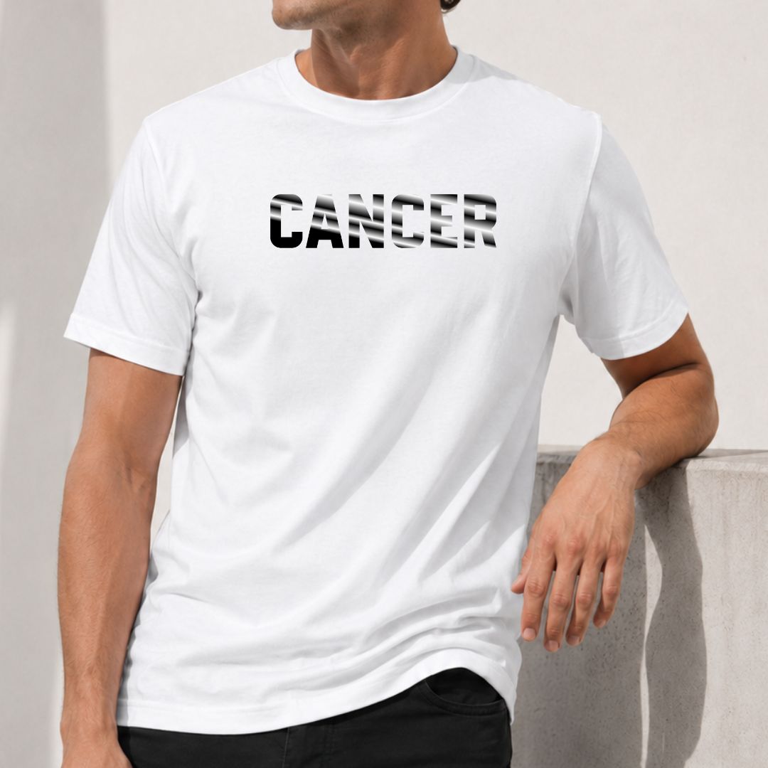 T-shirt Homme Signe Astrologique Cancer - Typographie Striée T-shirt Homme Signe Astrologique Cancer - Typographie Striée – Image 2