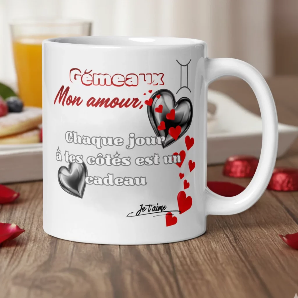 Mug Astro Personnalisé : Le Cadeau de Saint-Valentin Original et Romantique pour les Amoureux cadeau st valentin pour femme et homme whizaloo