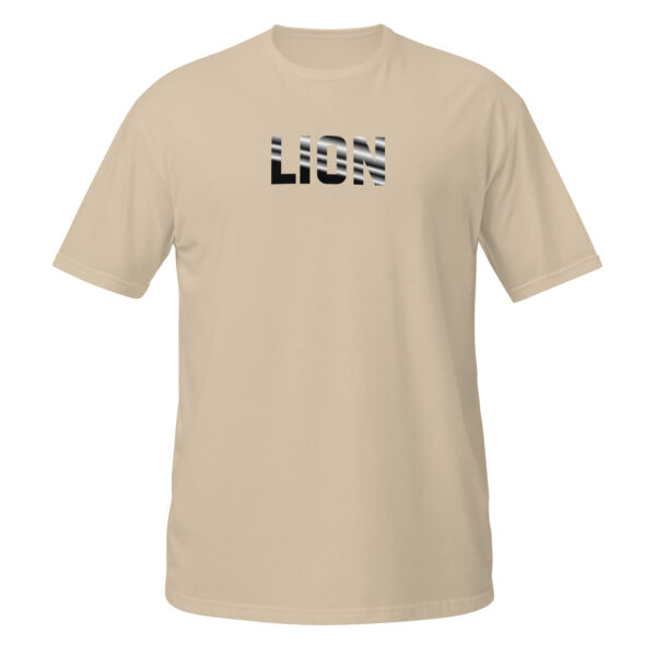 T-shirt Homme Signe Astrologique Lion | Design Rayures Obliques