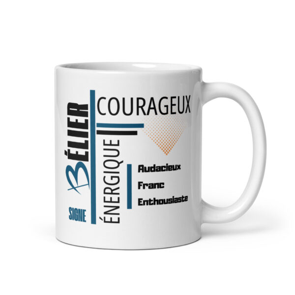 Mug Homme Cadeau Signe Astrologique Bélier | Courageux, Énergique & Audacieux