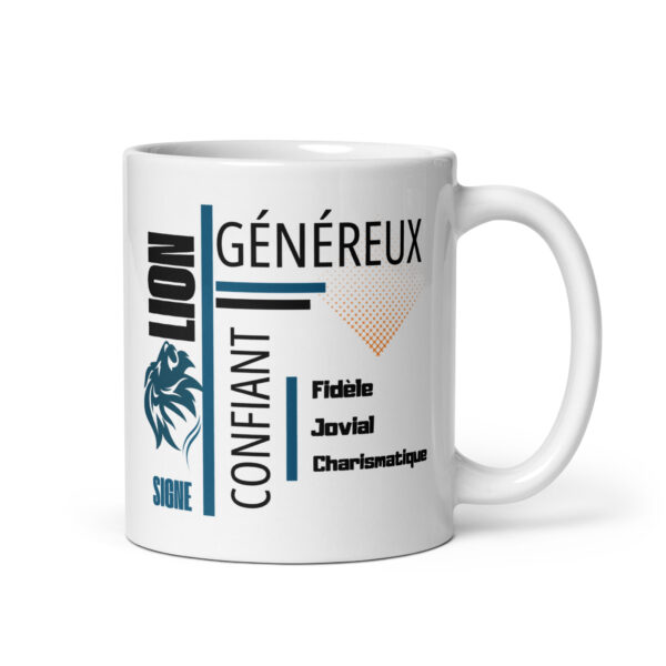 Mug Homme Cadeau Signe Astrologique Lion | Généreux, Confiant & Fidèle
