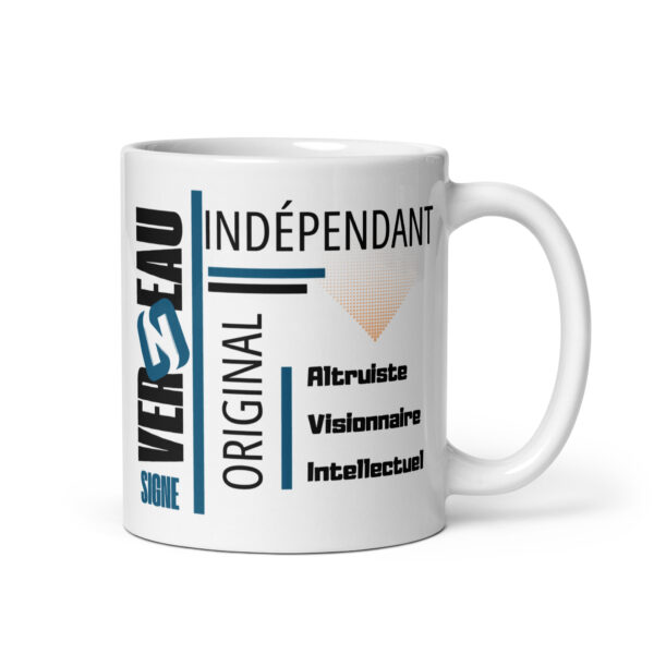 Mug Homme Cadeau Signe Astrologique Verseau | Indépendant, Original & Altruiste