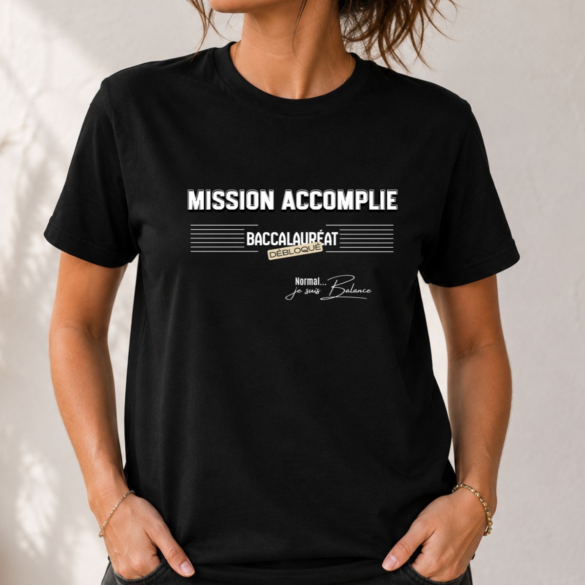 Cadeau Obtention Baccalauréat | T-shirt "Mission Accomplie" | Spécial Signe Balance Cadeau Obtention Baccalauréat | T-shirt "Mission Accomplie" | Spécial Signe Balance