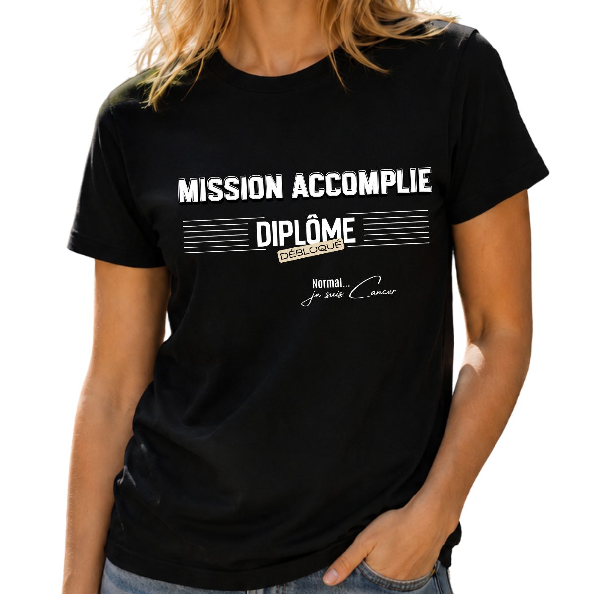 Cadeau Obtention Diplôme | T-shirt "Mission Accomplie" | Spécial Signe Cancer Cadeau Obtention Diplôme | T-shirt "Mission Accomplie" | Spécial Signe Cancer
